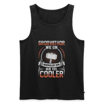 Opa - Großvathor - Großvater Grossvater Geschenk - Männer Premium Bio Tank Top - Anthrazit - Vorne - AI Model Male 185 dark (185cm)
