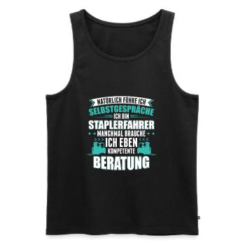 Staplerfahrer Gabelstapler Lagerist Beratung - Männer Premium Bio Tank Top - Anthrazit - Vorne - AI Model Male 185 dark (185cm)
