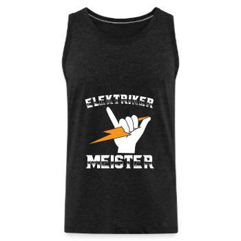 Elektriker Meister Elektromeister Elektrik Motiv - Männer Premium Bio Tank Top - Anthrazit - Vorne - AI Model Male 185 dark (185cm)