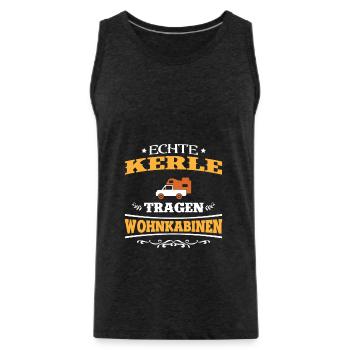Echte Kerle Tragen Wohnkabinen Pickup Absetzkabine - Männer Premium Bio Tank Top - Anthrazit - Vorne - AI Model Male 185 dark (185cm)