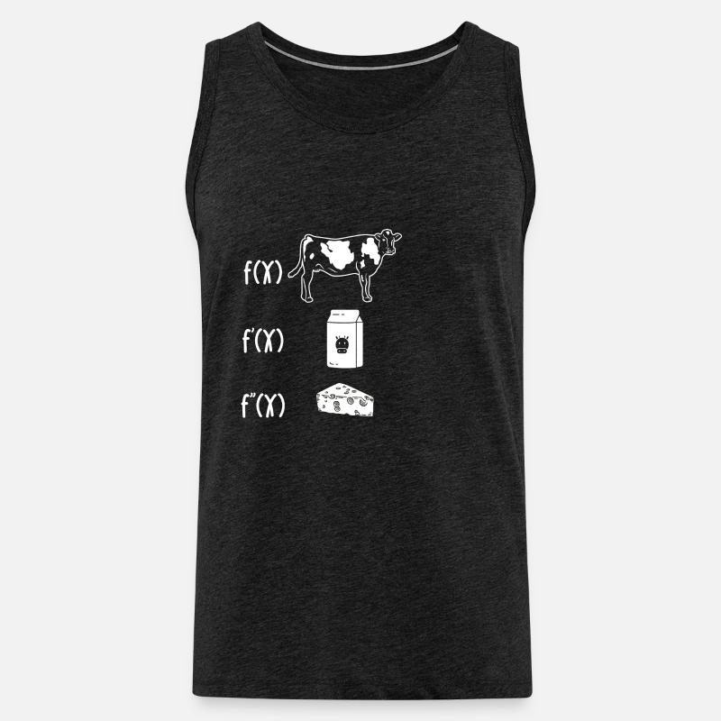 Funny Math Cheese - Männer Premium Bio Tank Top - Anthrazit