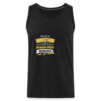 Brauer im Ruhestand mache alles später für Rentner - Männer Premium Bio Tank Top - Anthrazit - Vorne - AI Model Male 185 dark (185cm)