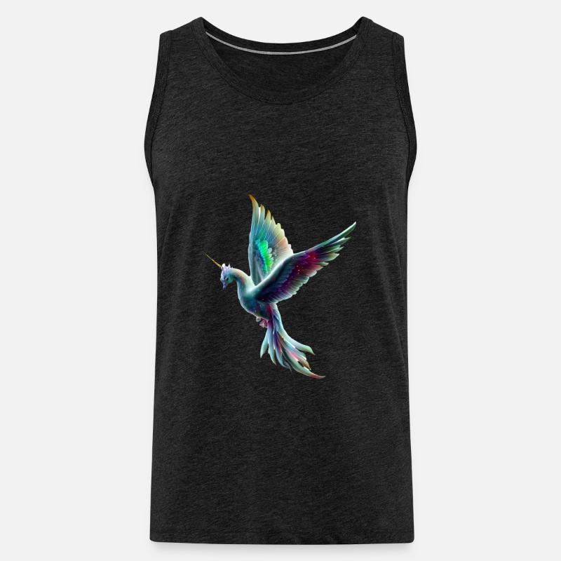 Einhorn Vogel - Männer Premium Bio Tank Top - Anthrazit