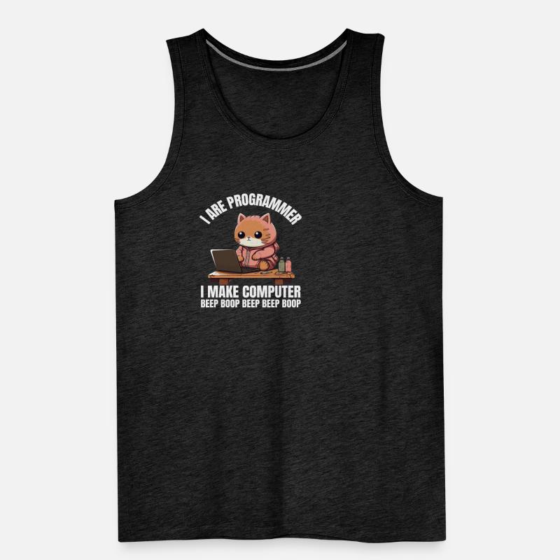 Ich bin Programmierer. Ich mache Computer Beep Männer Premium Bio Tank Top