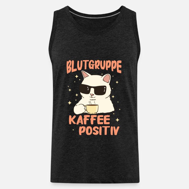 Kaffee Coffee Kaffeetrinker Kaffeeliebhaber - Männer Premium Bio Tank Top - Anthrazit