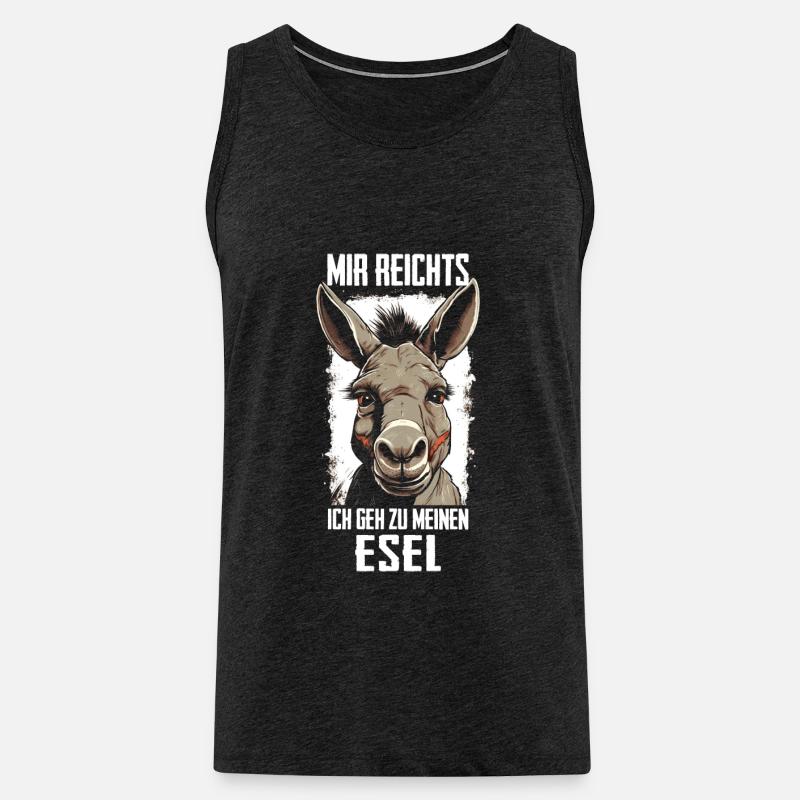 Esel Eselchen Maultier Muli - Männer Premium Bio Tank Top - Anthrazit