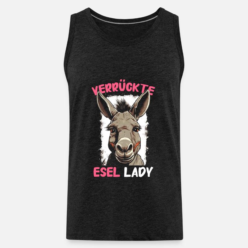 Esel Eselchen Maultier Muli - Männer Premium Bio Tank Top - Anthrazit