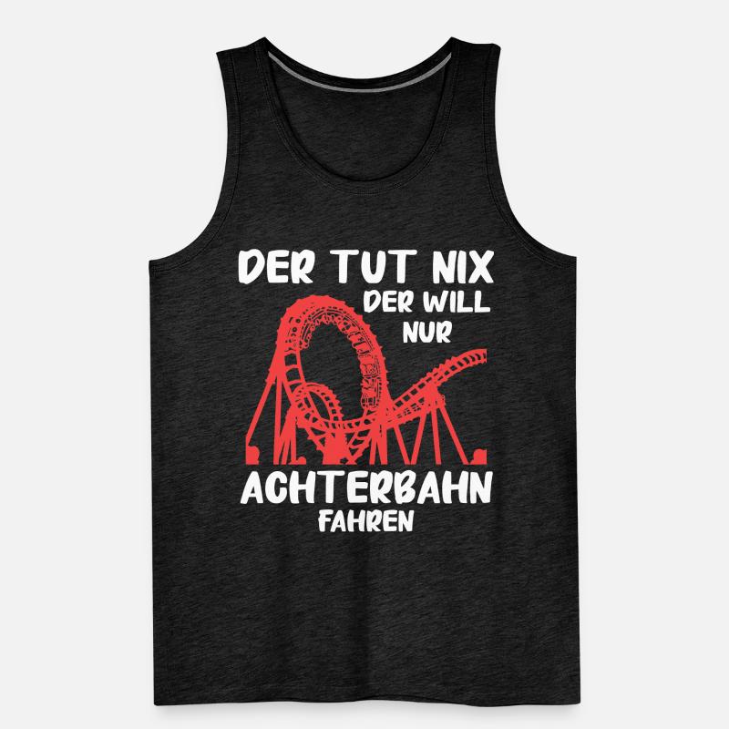 Achterbahn Freizeitpark Roller Coaster Männer Premium Bio Tank Top