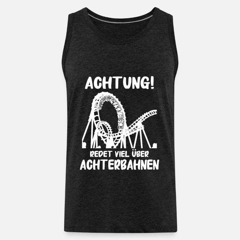 Achterbahn Freizeitpark Roller Coaster - Männer Premium Bio Tank Top - Anthrazit
