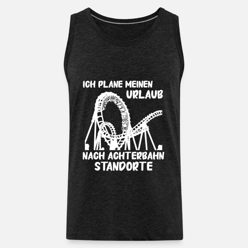 Achterbahn Freizeitpark Roller Coaster - Männer Premium Bio Tank Top - Anthrazit