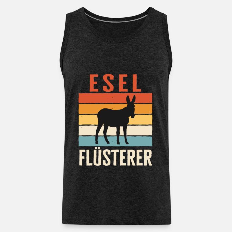 Esel Eselchen Maultier Muli - Männer Premium Bio Tank Top - Anthrazit