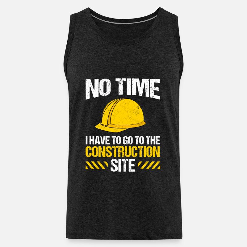 Bagger Baggerfahrer Baustelle Arbeit - Männer Premium Bio Tank Top - Anthrazit