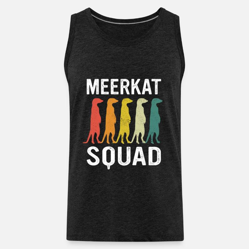 Erdmännchen Tier Erdmann - Männer Premium Bio Tank Top - Anthrazit