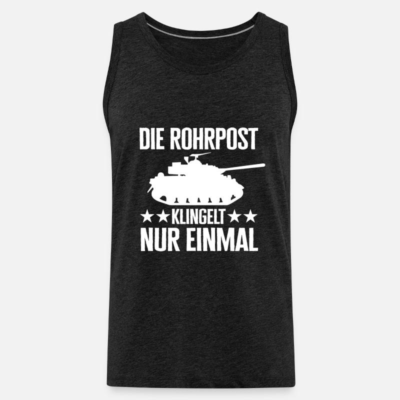 Panzer Kampfpanzer Panzerkampfwagen Panzerfahrer - Männer Premium Bio Tank Top - Anthrazit