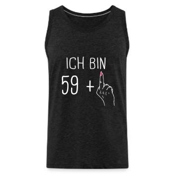 Birthday gift 60 years birthday boy - Men's Premium Organic Tank Top - charcoal grey - Front - AI Model Male 185 dark (185cm)