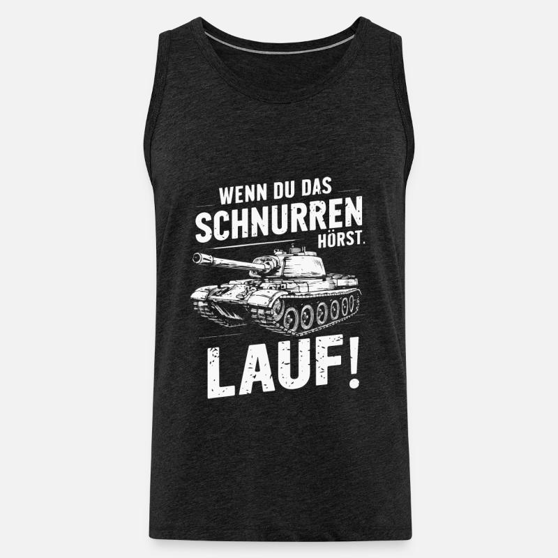 Panzer Kampfpanzer Panzerkampfwagen Panzerfahrer - Männer Premium Bio Tank Top - Anthrazit