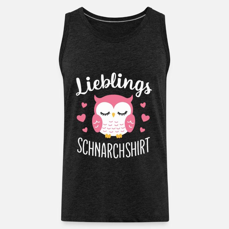 Nachteule Eule Eulen Vogel - Männer Premium Bio Tank Top - Anthrazit