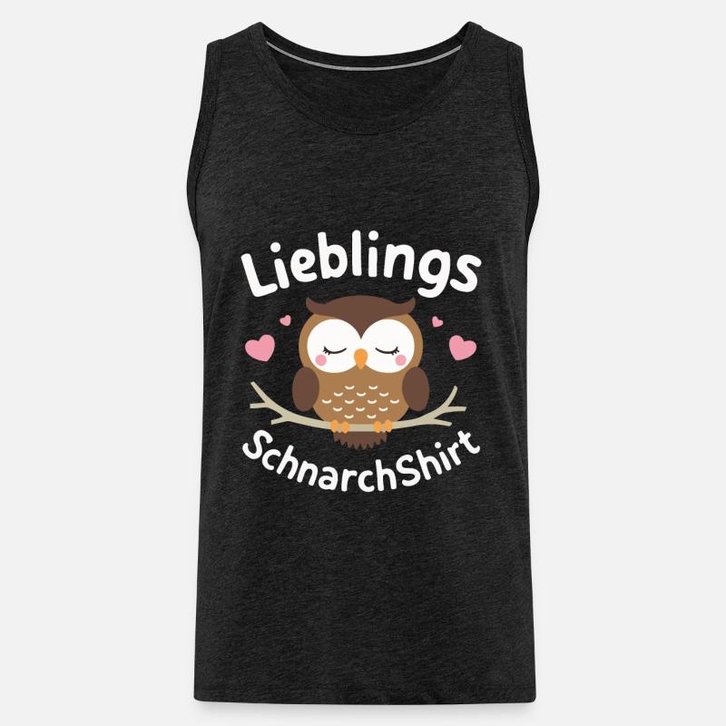 Nachteule Eule Eulen Vogel - Männer Premium Bio Tank Top - Anthrazit