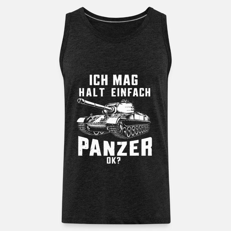 Panzer Kampfpanzer Panzerkampfwagen Panzerfahrer - Männer Premium Bio Tank Top - Anthrazit