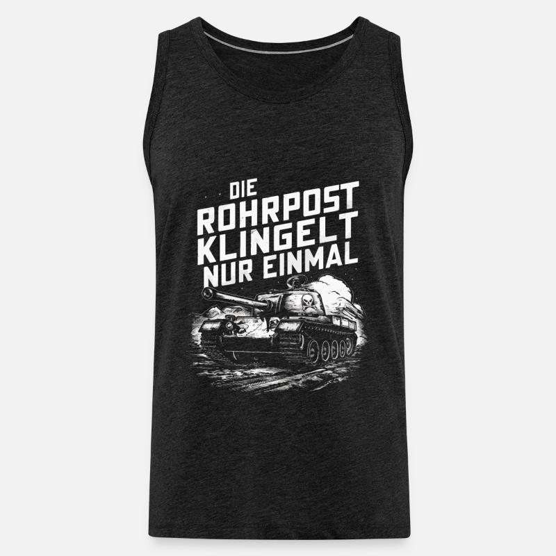Panzer Kampfpanzer Panzerkampfwagen Panzerfahrer - Männer Premium Bio Tank Top - Anthrazit