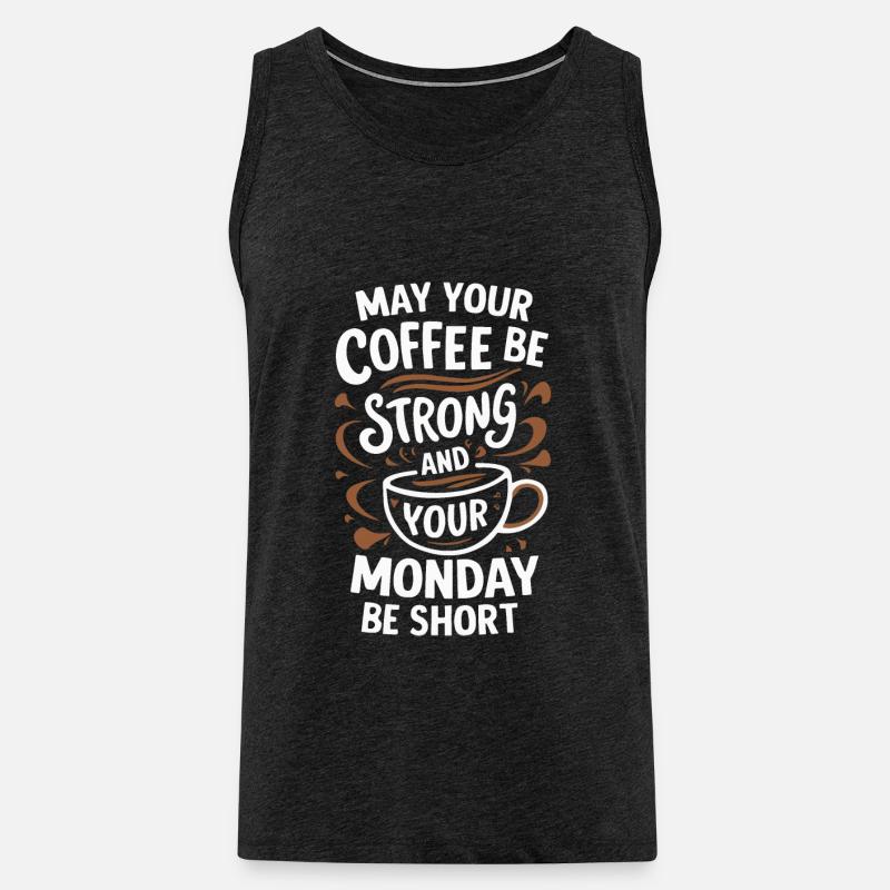 Kaffee Kaffees Trinker - Männer Premium Bio Tank Top - Anthrazit