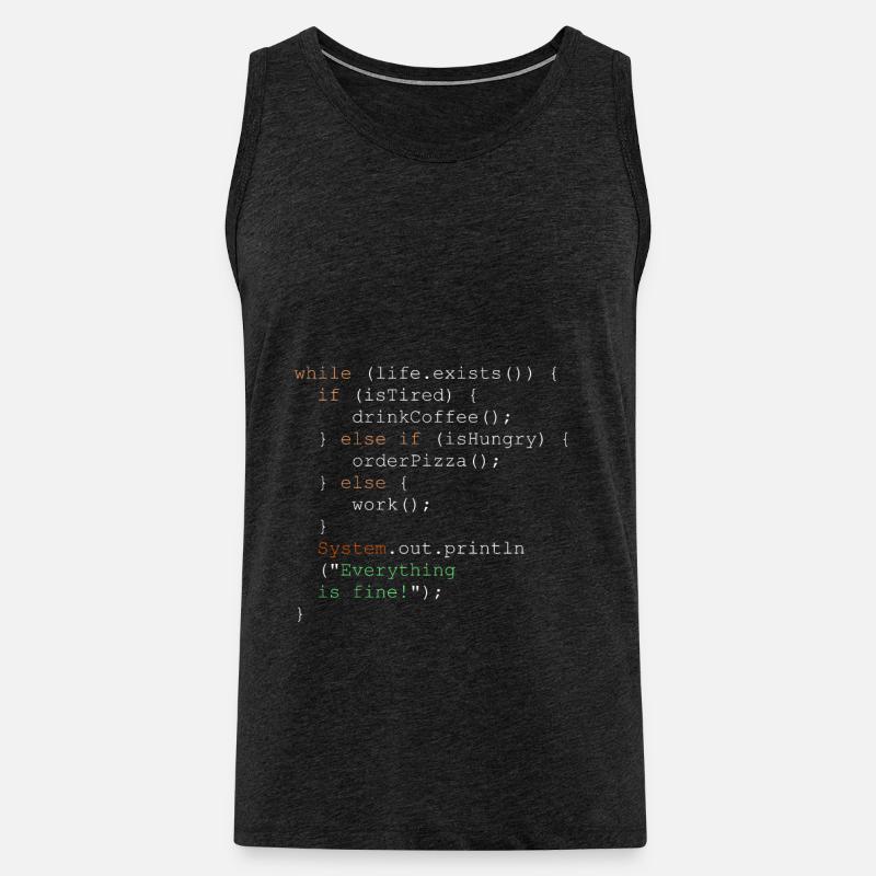 Programmierung, Programmierer und Programmcode - Männer Premium Bio Tank Top - Anthrazit