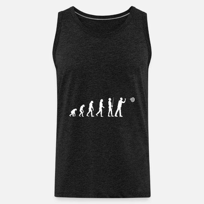 Darts Evolution Dartboard Dartpfeil Darten - Männer Premium Bio Tank Top - Anthrazit