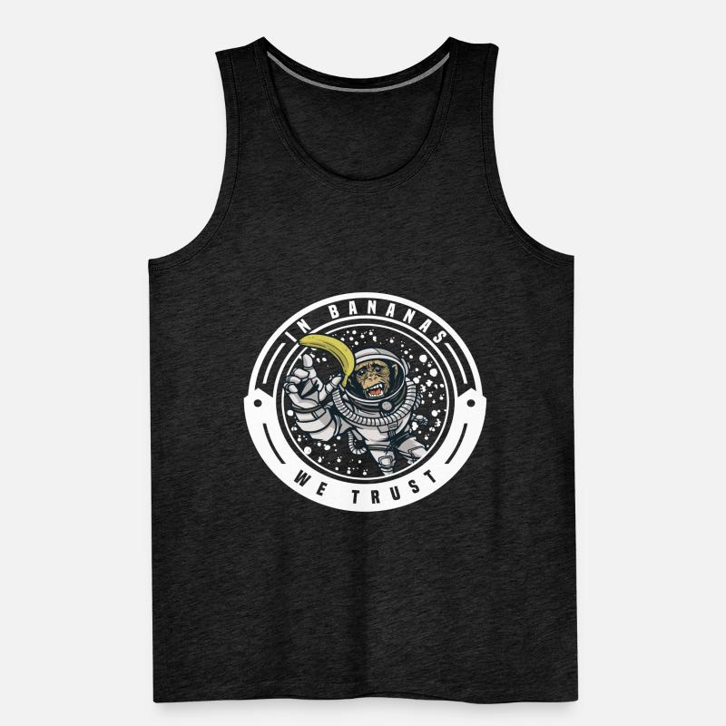 Monkey chimpanzee monkey monkey monkeys banana monkey monkey monkey Men's Premium Organic Tank Top