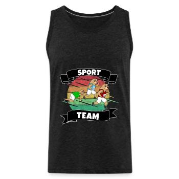 Équipe sportive - Débardeur bio Premium Homme - charbon - Devant - Alexander (188cm)