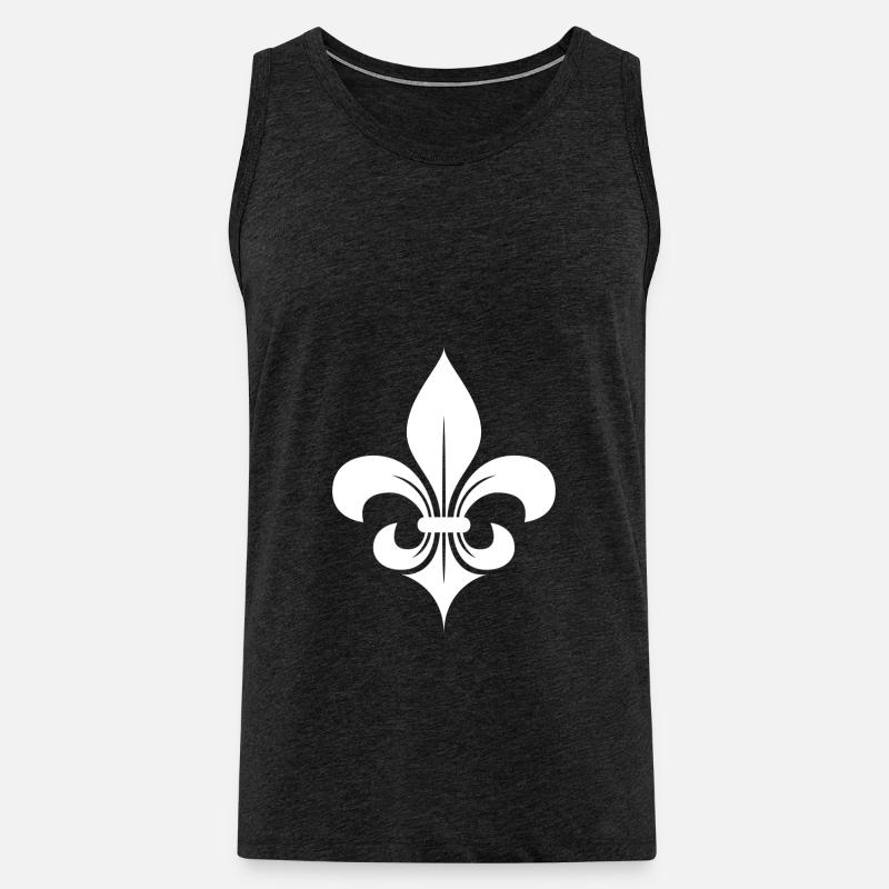 fleur de lis - Männer Premium Bio Tank Top - Anthrazit