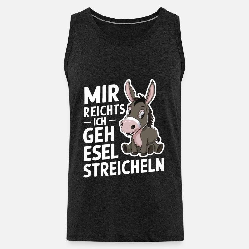 Esel Eselchen Maultier Muli - Männer Premium Bio Tank Top - Anthrazit