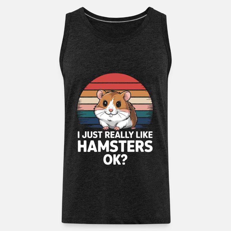 Hamster - Männer Premium Bio Tank Top - Anthrazit