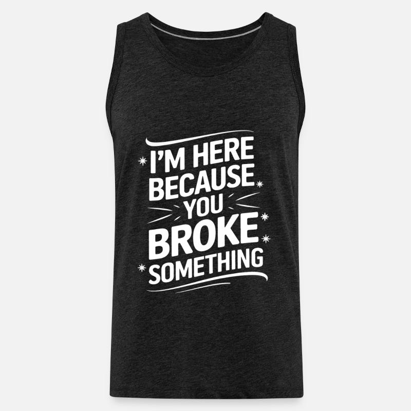 Technischer Support Computerfreak Nerd - Männer Premium Bio Tank Top - Anthrazit