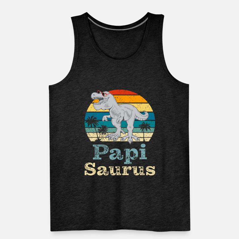 Papi Saurus Papa Saurus Papi Schweiz Männer Premium Bio Tank Top