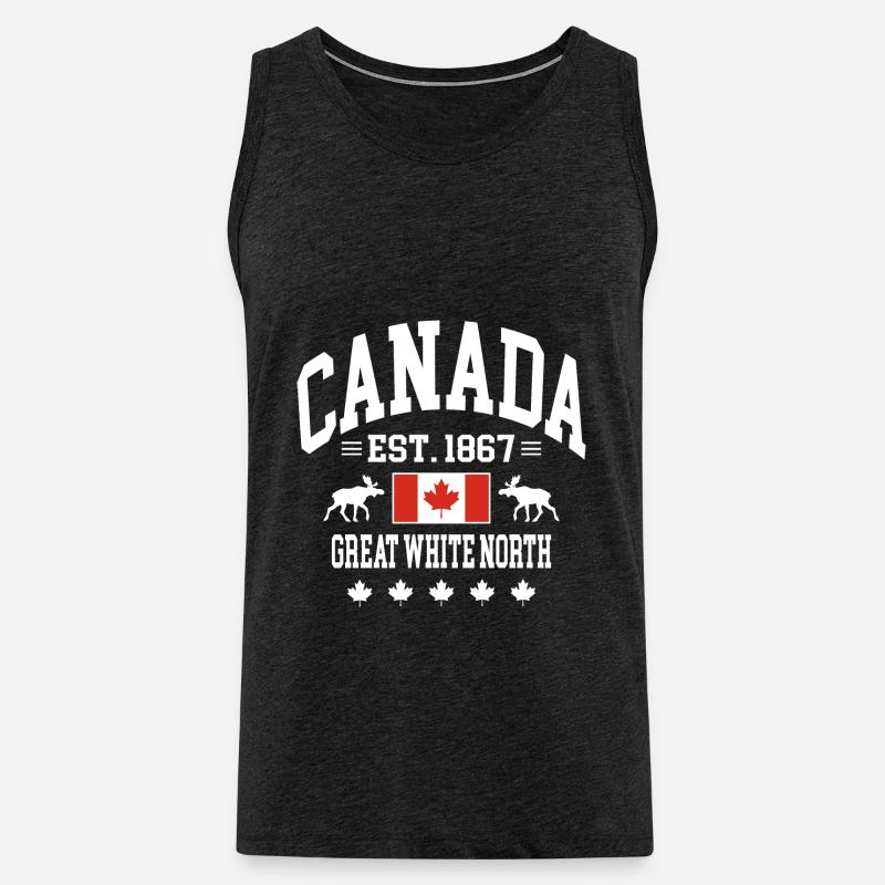 Canada - Männer Premium Bio Tank Top - Anthrazit