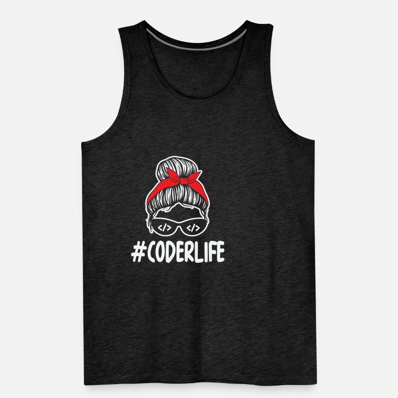 Mom Coding Mother Woman Coderlife Men's Premium Organic Tank Top