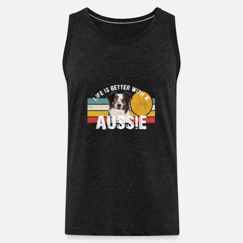 Australischer Schäferhund - Männer Premium Bio Tank Top - Anthrazit