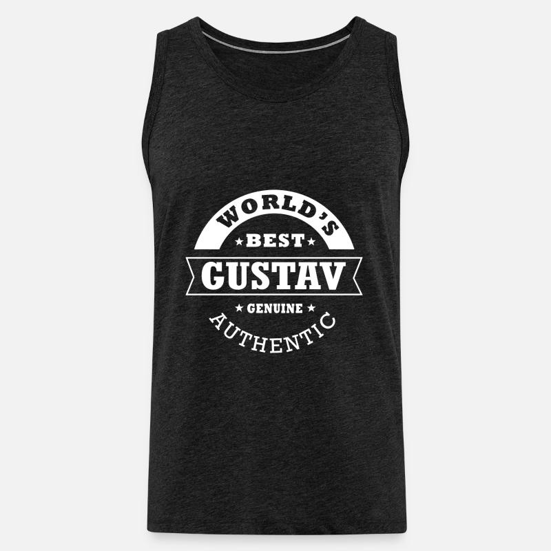 Gustav gustav - Männer Premium Bio Tank Top - Anthrazit