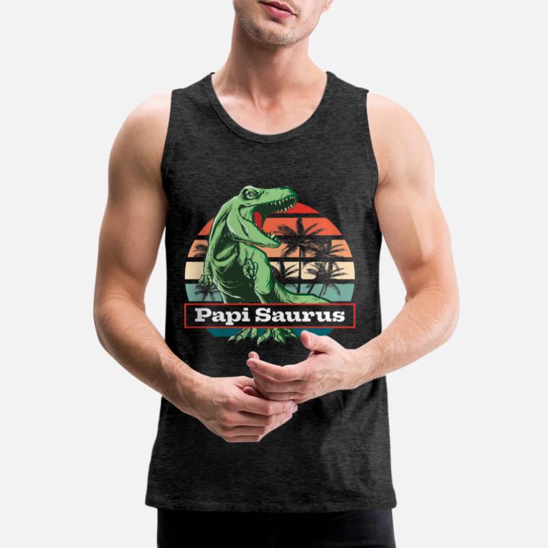Papi Saurus Papa Saurus Papi Schweiz Männer Premium Bio Tank Top
