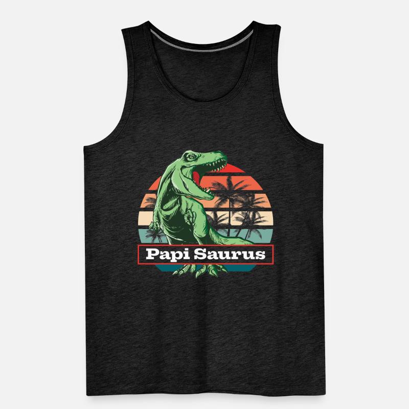 Papi Saurus Papa Saurus Papi Schweiz Männer Premium Bio Tank Top