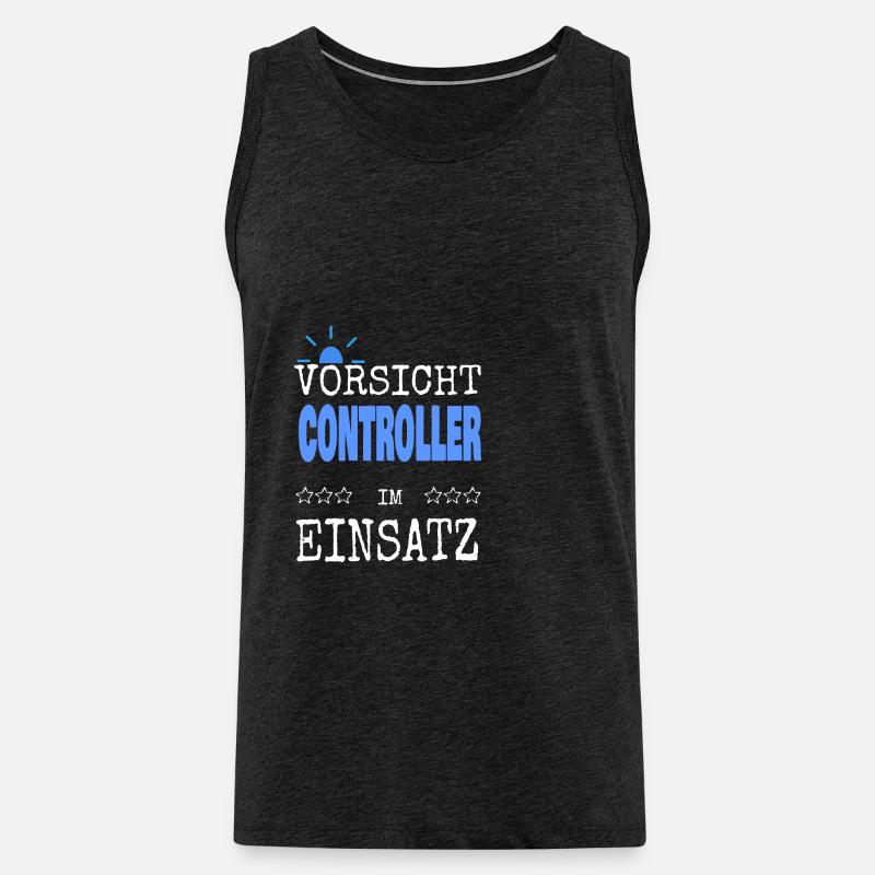 Controller - Männer Premium Bio Tank Top - Anthrazit