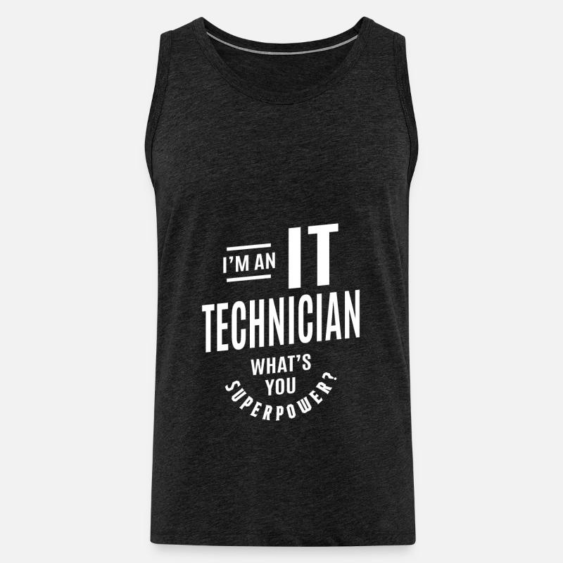 IT-Techniker Berufsbezeichnung - Männer Premium Bio Tank Top - Anthrazit