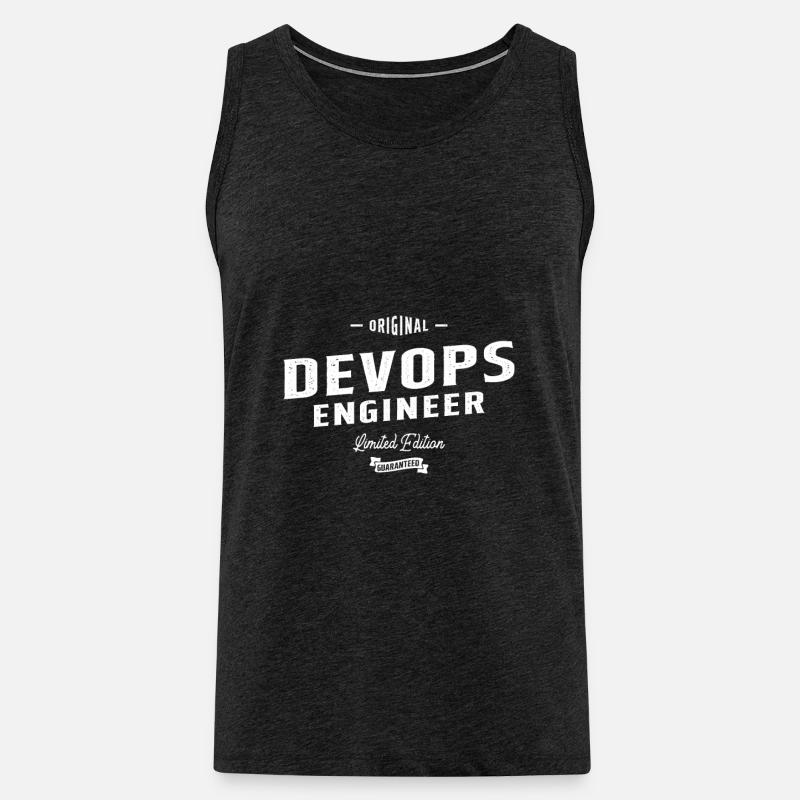 Devops Engineer Lustige Berufsbezeichnung Beruf - Männer Premium Bio Tank Top - Anthrazit