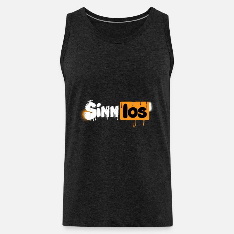 Sinnlos Statement Lettering - Männer Premium Bio Tank Top - Anthrazit