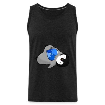 Baby Pinguin Autismus Awareness - Männer Premium Bio Tank Top - Anthrazit - Vorne - AI Model Male 185 dark (185cm)