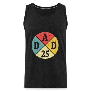 Vater Papa Dad 2025 Geschenk Neuer Vater 25 - Männer Premium Bio Tank Top - Anthrazit - Vorne - Alexander (188cm)