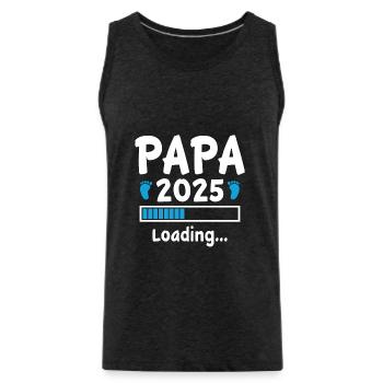 Papa Geschenk für werdende Vater Papa 2025 Loading - Männer Premium Bio Tank Top - Anthrazit - Vorne - Alexander (188cm)