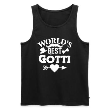 Bester Götti der Welt Patenonkel Schweiz Taufgötti - Männer Premium Bio Tank Top - Anthrazit - Vorne - AI Model Male 185 dark (185cm)