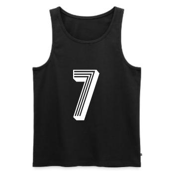 7 Jahre Nummer Trikot 7 t-shirt 7 - Männer Premium Bio Tank Top - Anthrazit - Vorne - Alexander (188cm)