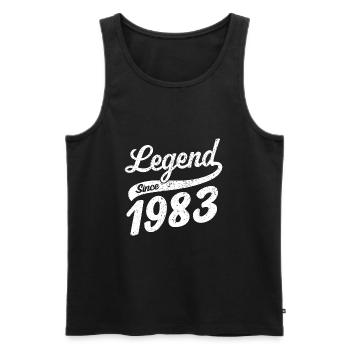 Legend since 1983 vintage 1983 - Men's Premium Organic Tank Top - charcoal grey - Front - Alexander (188cm)